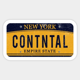 The Continental hotel Car plate Sticker